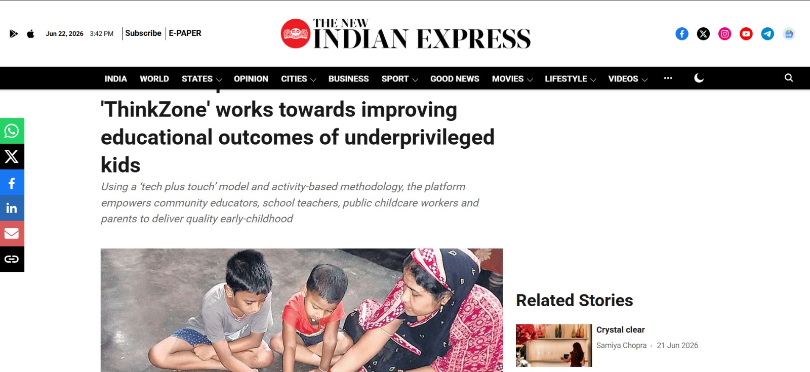 New Indian Express coverage